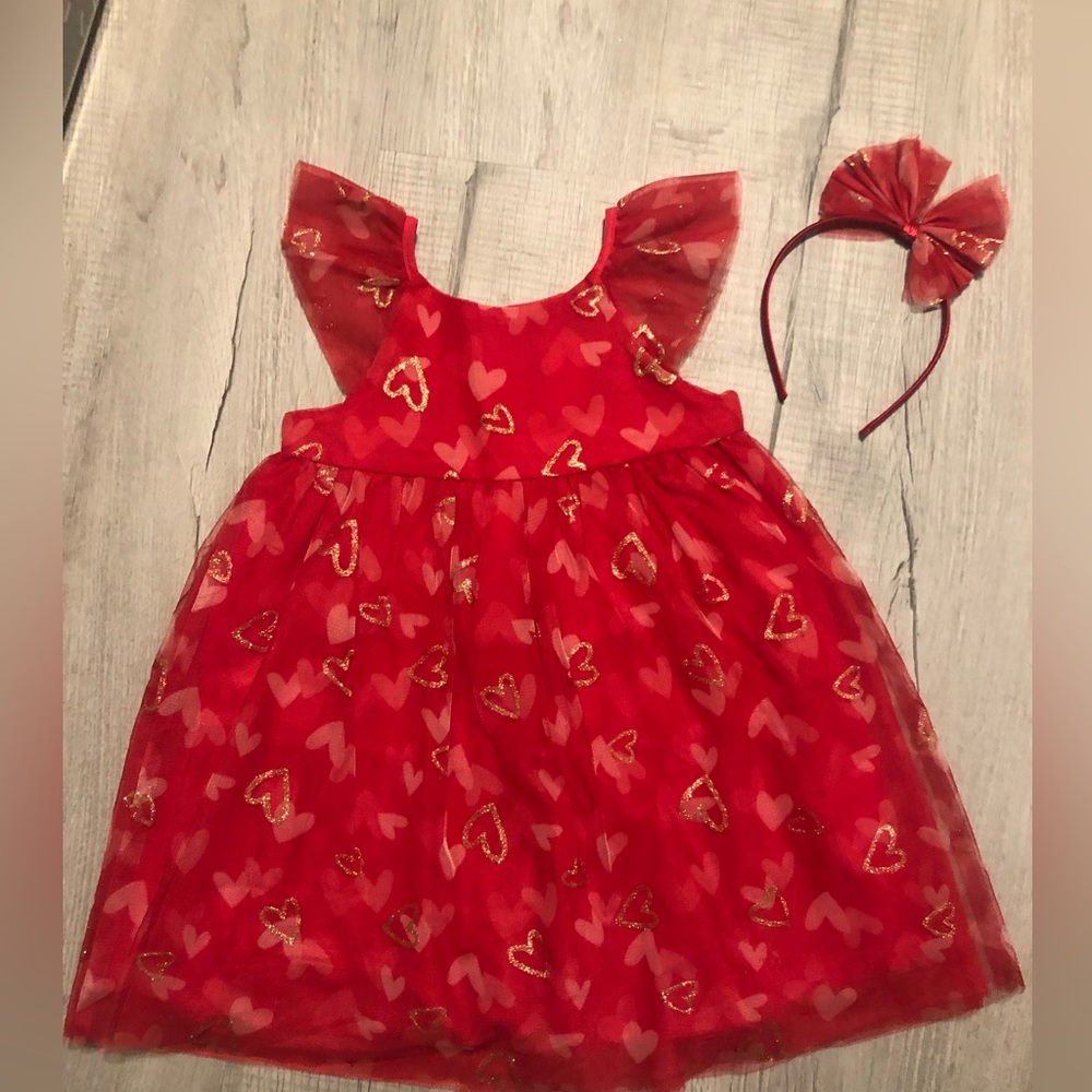 Toddler girl 4T-Valentines dress - Picture 1 of 4